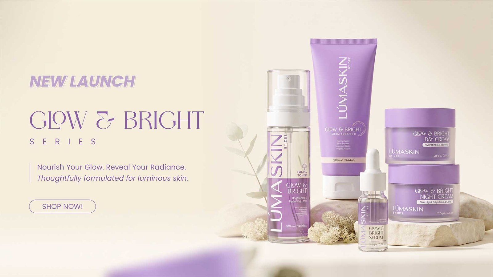 LÚMASKIN Glow & Bright Series